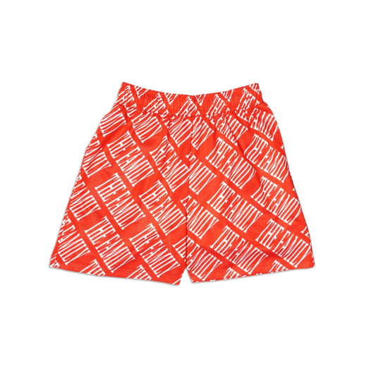 THE FAMILY MESH SHORTS- Red/White